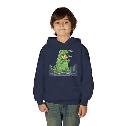 Cat cosplay Godzilla Unisex Kids Hoodie style 2