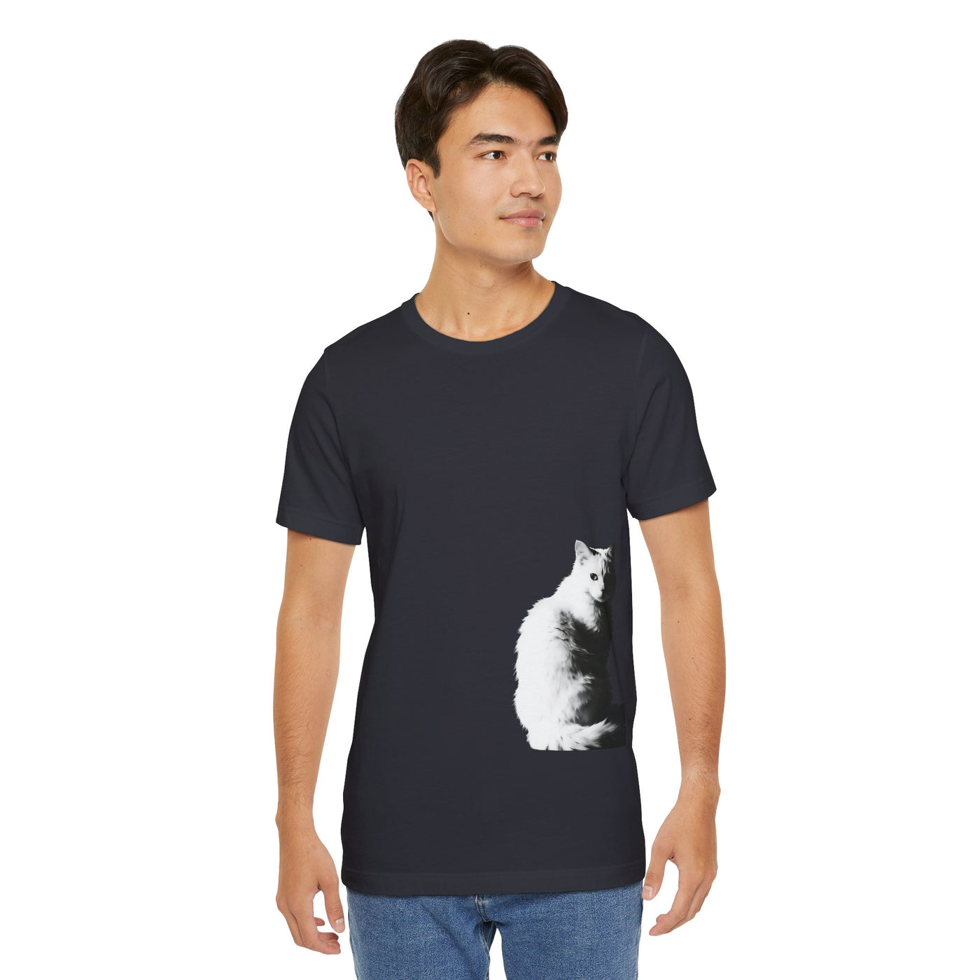 Cat Lover outlined style 1 Unisex Tee, Cat T-Shirt, Gifts for Cat Owners, Cute Cat Apparel, Pet Lover's Shirt, Everyday Casual Wear