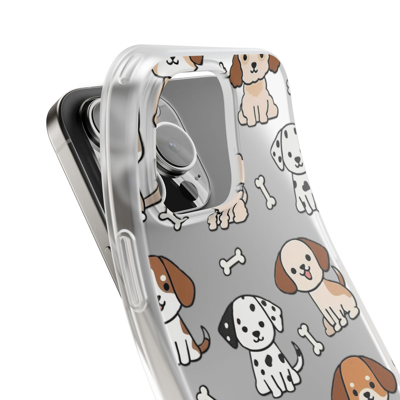Funny Cute Dog Pattern iPhone 15 / 16 / 17 series Flexi Case