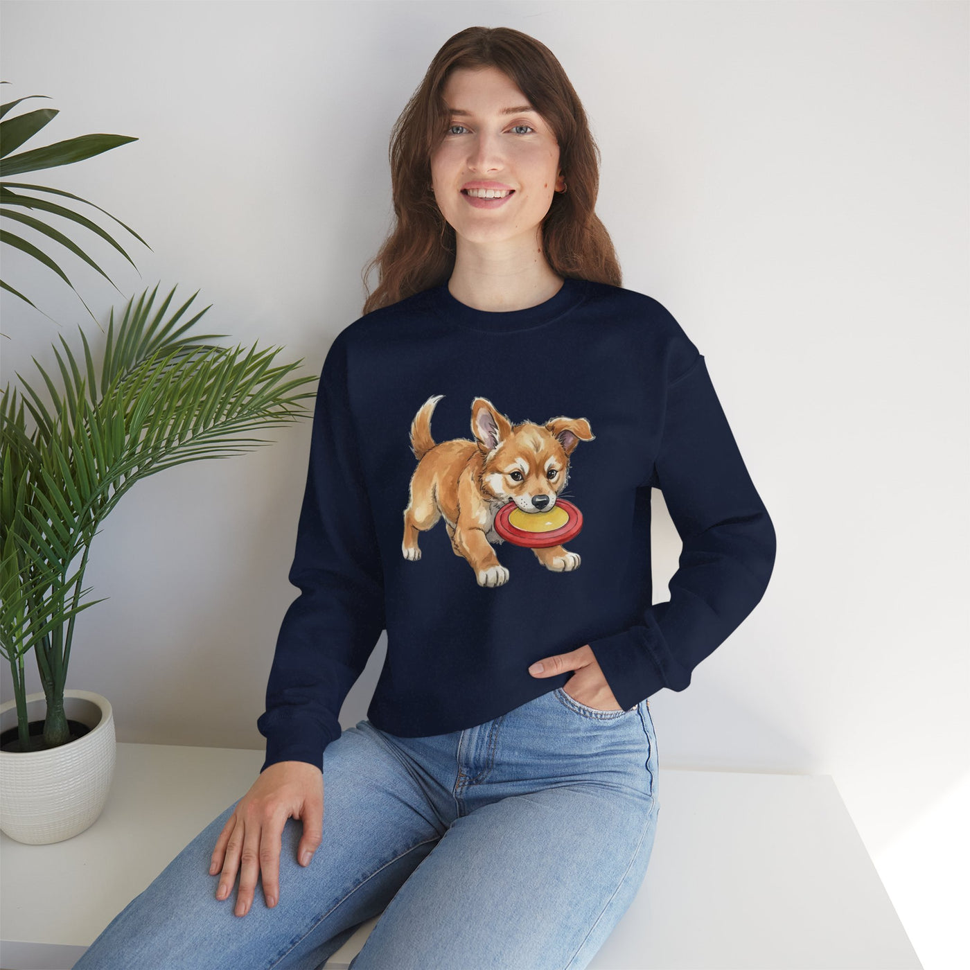 Watercolor painting style 8 Men & Women Cute Cat Pile Crewneck Sweatshirt