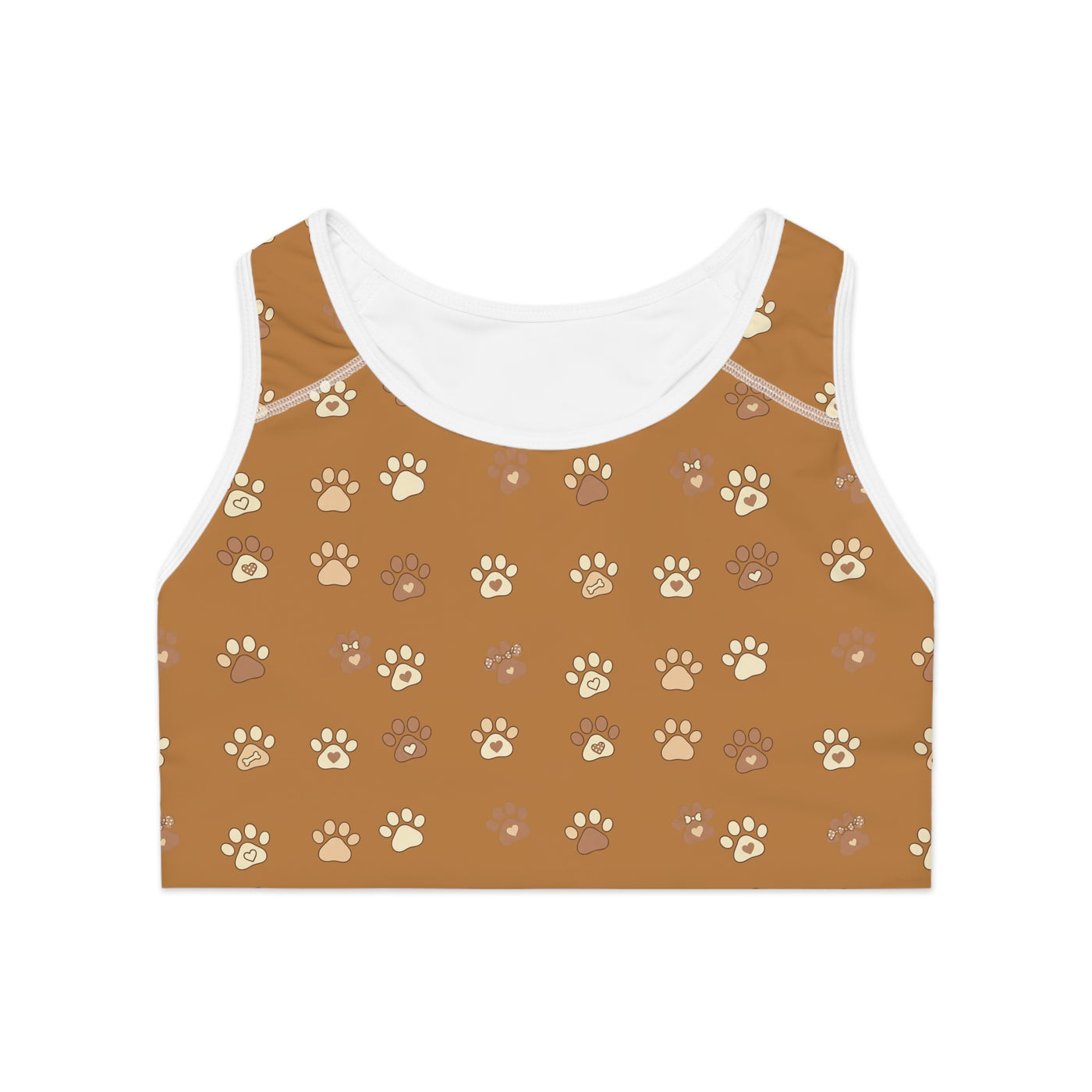 Cat Paw Print style 3 Sports Bra, Pet Lover Activewear, Workout Top, Gym Apparel, Animal Print Fashion, Gifts for Cat Owners, Fitness Gear