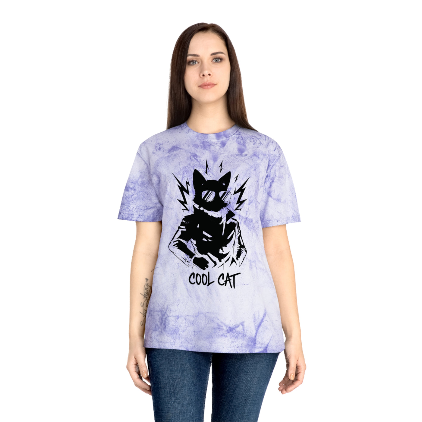 Black Cool Cat Unisex T-Shirt - Vibrant Graphic Tee, Gift for Cat Lovers, Casual Wear, Streetwear, Unique Style