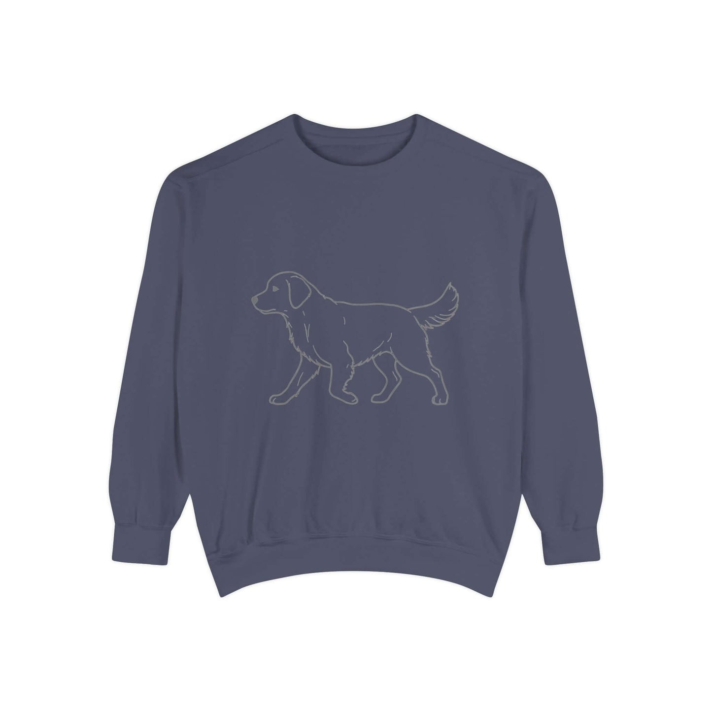 Walking Dog Shadow Cozy Graphic Unisex Crewneck Sweatshirt style 1
