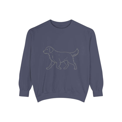 Walking Dog Shadow Cozy Graphic Unisex Crewneck Sweatshirt style 1