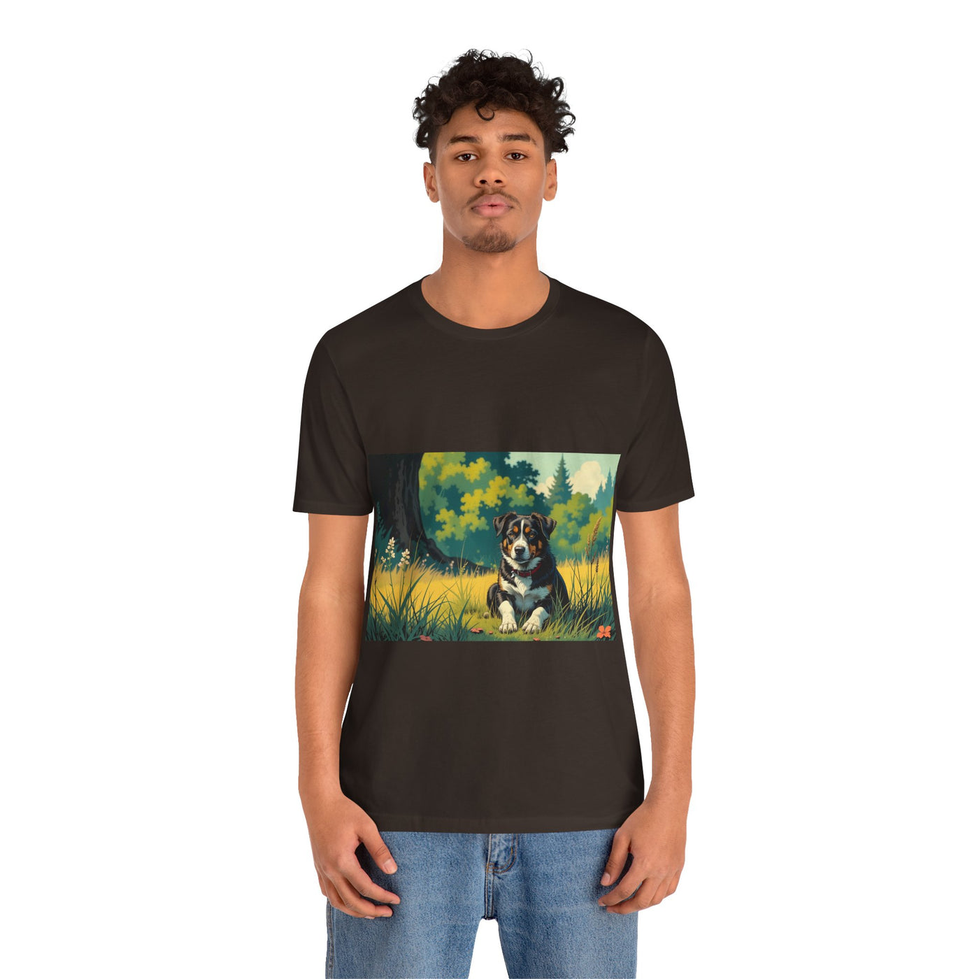 Adorable Dog comic style 2 Unisex Soft Tee | Cute Dog Lover's Shirt, Animal Graphic T-Shirt, Pet Themed Gift, Casual Wear