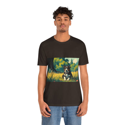 Adorable Dog comic style 2 Unisex Soft Tee | Cute Dog Lover's Shirt, Animal Graphic T-Shirt, Pet Themed Gift, Casual Wear