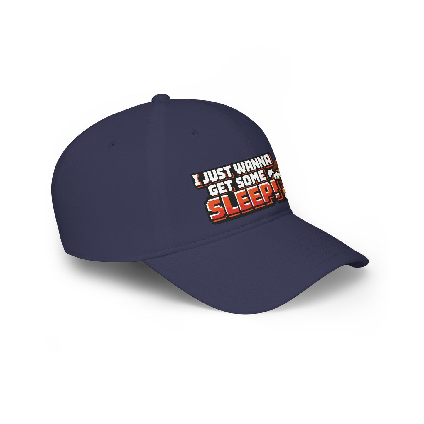 I Just Wanna Get Some Sleep Pixel Dog Low Profile Cap Hat