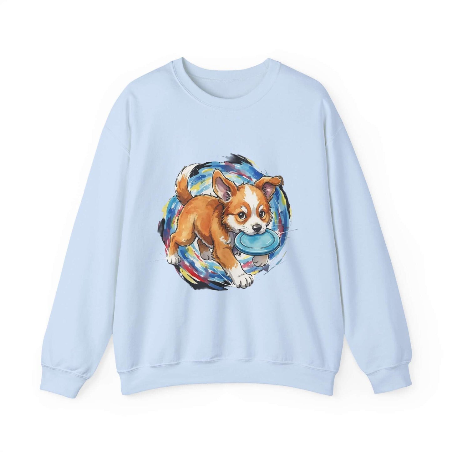 Watercolor Dog painting Unisex Crewneck Sweatshirt style 4
