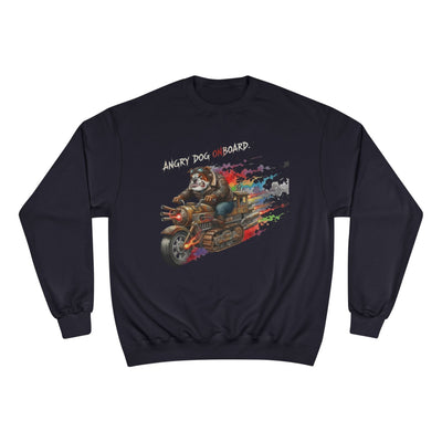Angry Dog Onboard Graphic style 1 Champion Crewneck Sweatshirt for Gamers & Sci‑Fi Fans