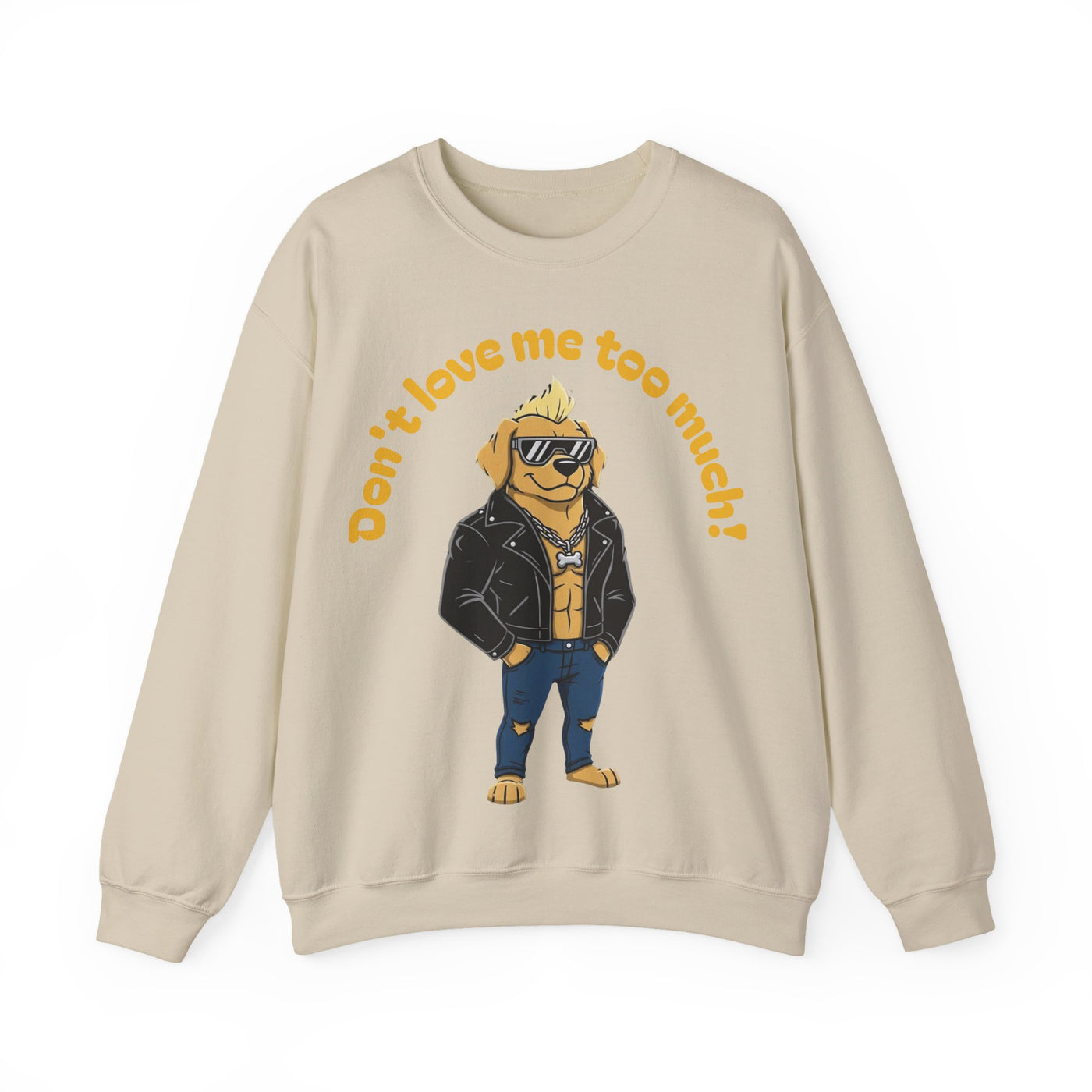 Cool Dog style 2 Unisex Crewneck Sweatshirt | Cozy Gift for Dog Lovers, Casual Wear, Unique Graphic Sweatshirt, Birthday Gift, Everyday Style