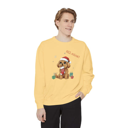 Puppy wait for Christmas presents Unisex Crewneck Sweatshirt style 8