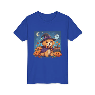Halloween cute puppy anime style 6 Youth Tee, Short Sleeve T-Shirt, Kids Halloween Apparel, Cute Dog Tee, Fall Outfit for Children