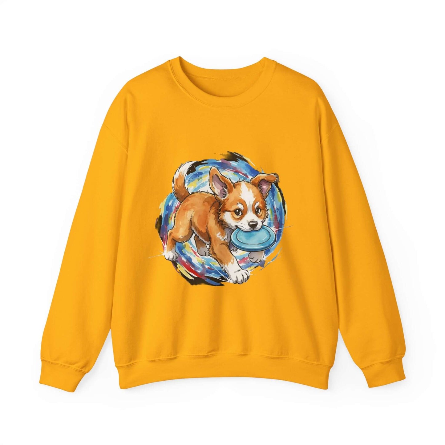 Watercolor Dog painting Unisex Crewneck Sweatshirt style 4