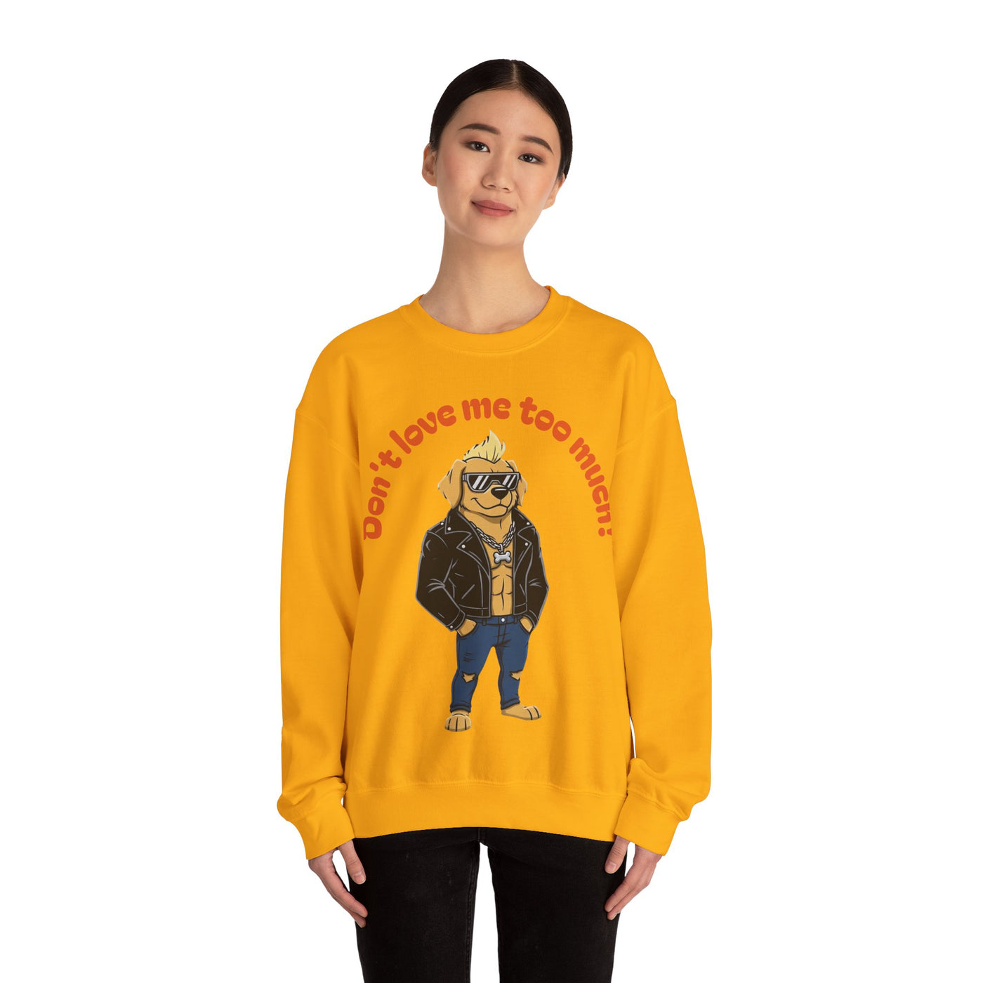 Cool Dog style 2 Unisex Crewneck Sweatshirt | Cozy Gift for Dog Lovers, Casual Wear, Unique Graphic Sweatshirt, Birthday Gift, Everyday Style