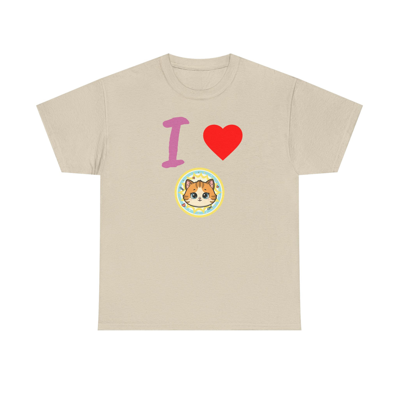 I Love Cats in Love Unisex Tee - Cute Cat T-Shirt for Pet Lovers, Cat Owners, Sports Enthusiasts, Gifts for Animal Lovers, Casual Everyday Wear