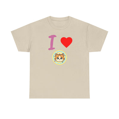 I Love Cats in Love Unisex Tee - Cute Cat T-Shirt for Pet Lovers, Cat Owners, Sports Enthusiasts, Gifts for Animal Lovers, Casual Everyday Wear