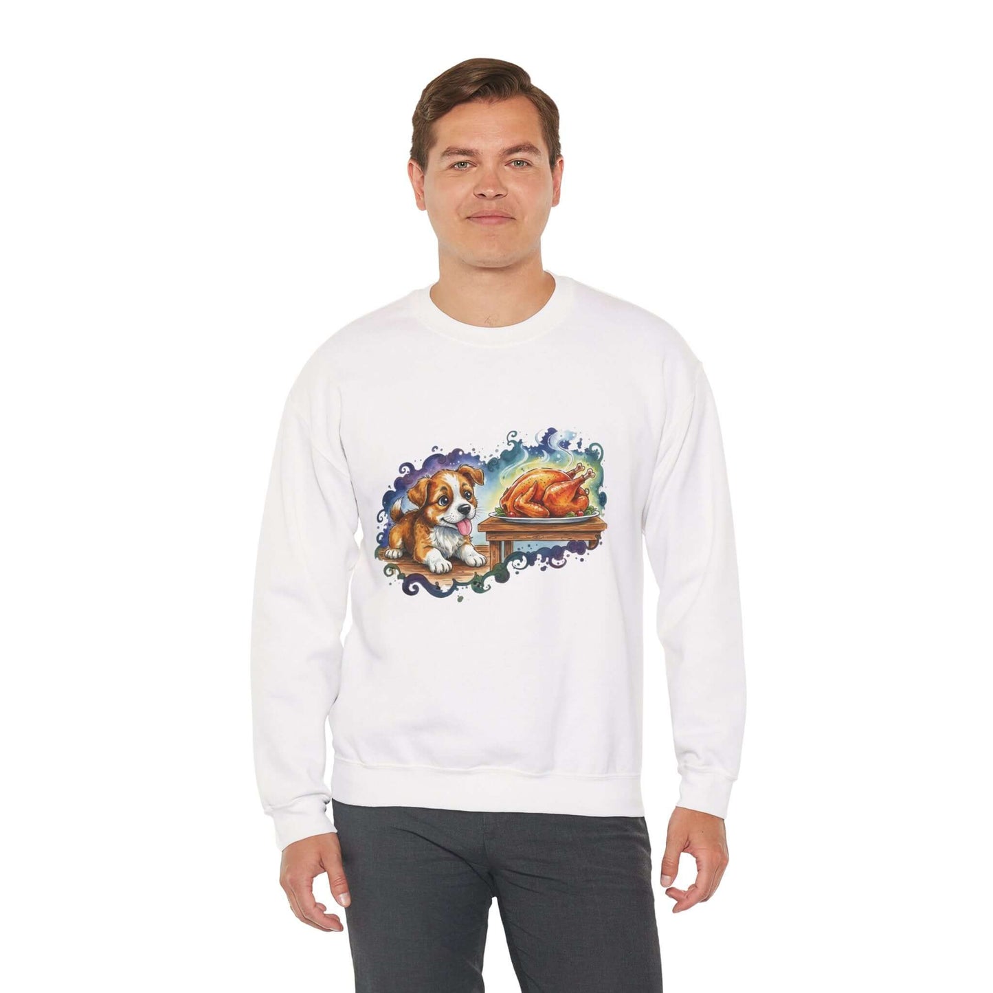 Watercolor Dog painting Unisex Crewneck Sweatshirt style 3