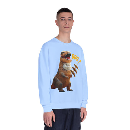Tyrannosaurus Cat BBQ Unisex NuBlend Crewneck Sweatshirt