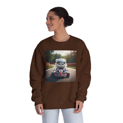 Go Kart Cat Unisex NuBlend Crewneck Sweatshirt style 1