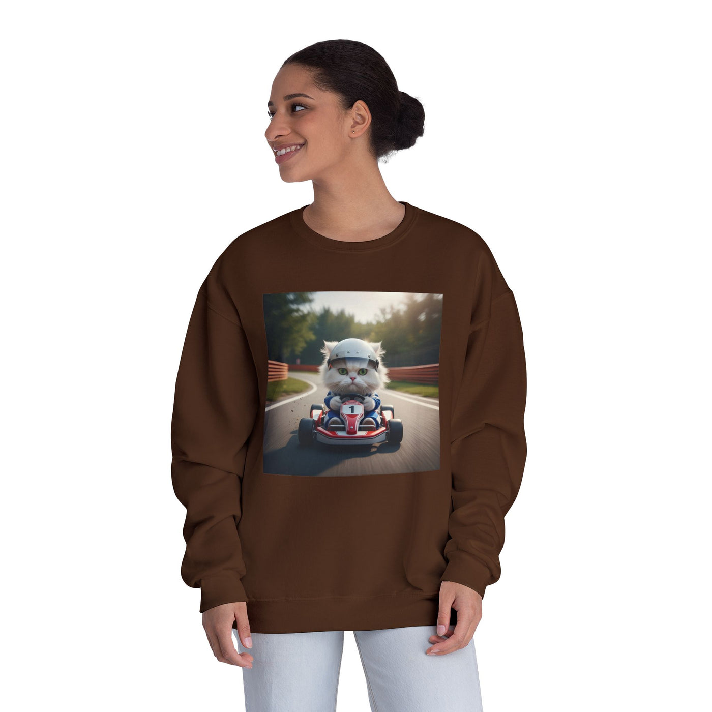 Go Kart Cat style 1 Unisex NuBlend® Crewneck Sweatshirt