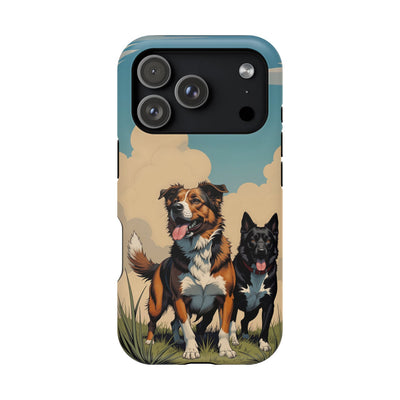 Dog Lovers' Magnetic Impact-Resistant Phone Case comic style 2, Cute Dog Design, Pet Owner Gift, Animal Lover Accessory, Birthday Gift for Dog Lovers
