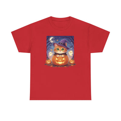 Halloween cute kitten anime style 2 Unisex Tee - Cute Cat T-Shirt for Pet Lovers, Cat Owners, Sports Enthusiasts, Gifts for Animal Lovers, Casual Everyday Wear