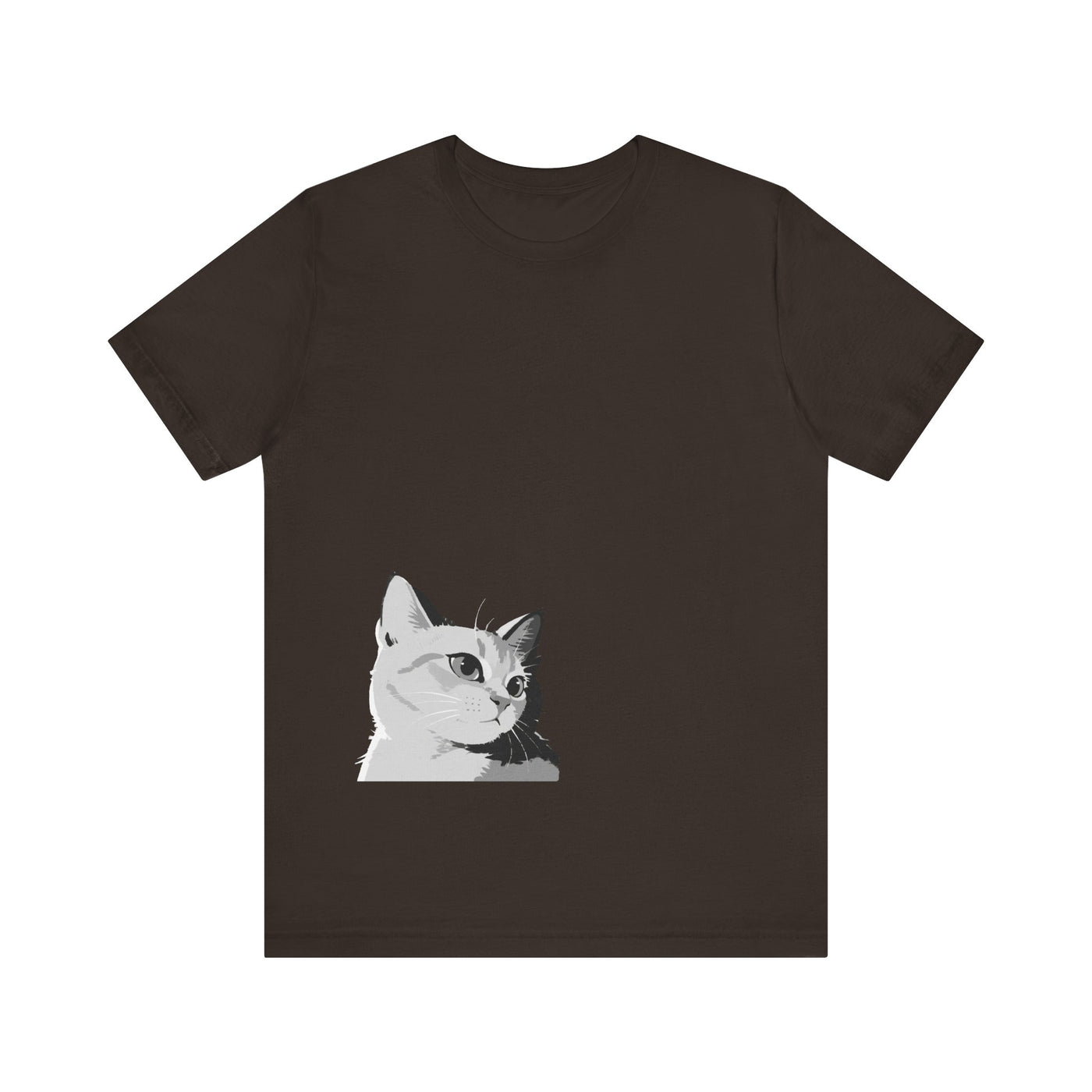 Cat Lover outlined style 2 Unisex Tee, Cat T-Shirt, Gifts for Cat Owners, Cute Cat Apparel, Pet Lover's Shirt, Everyday Casual Wear