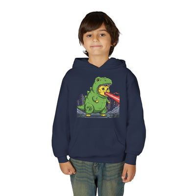 Cat cosplay Godzilla style 4 Unisex Kids Hoodie - Fun & Cozy Heavy Blend Sweatshirt with Cute Design