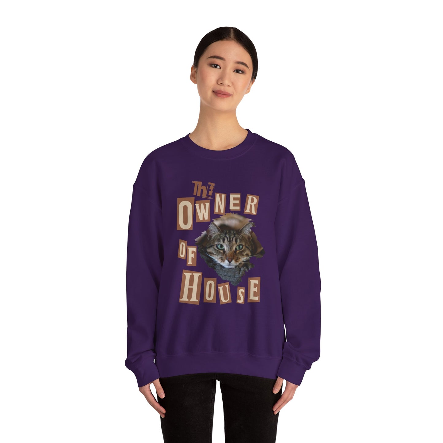 Cat is The Owner of House Unisex Crewneck Sweatshirt