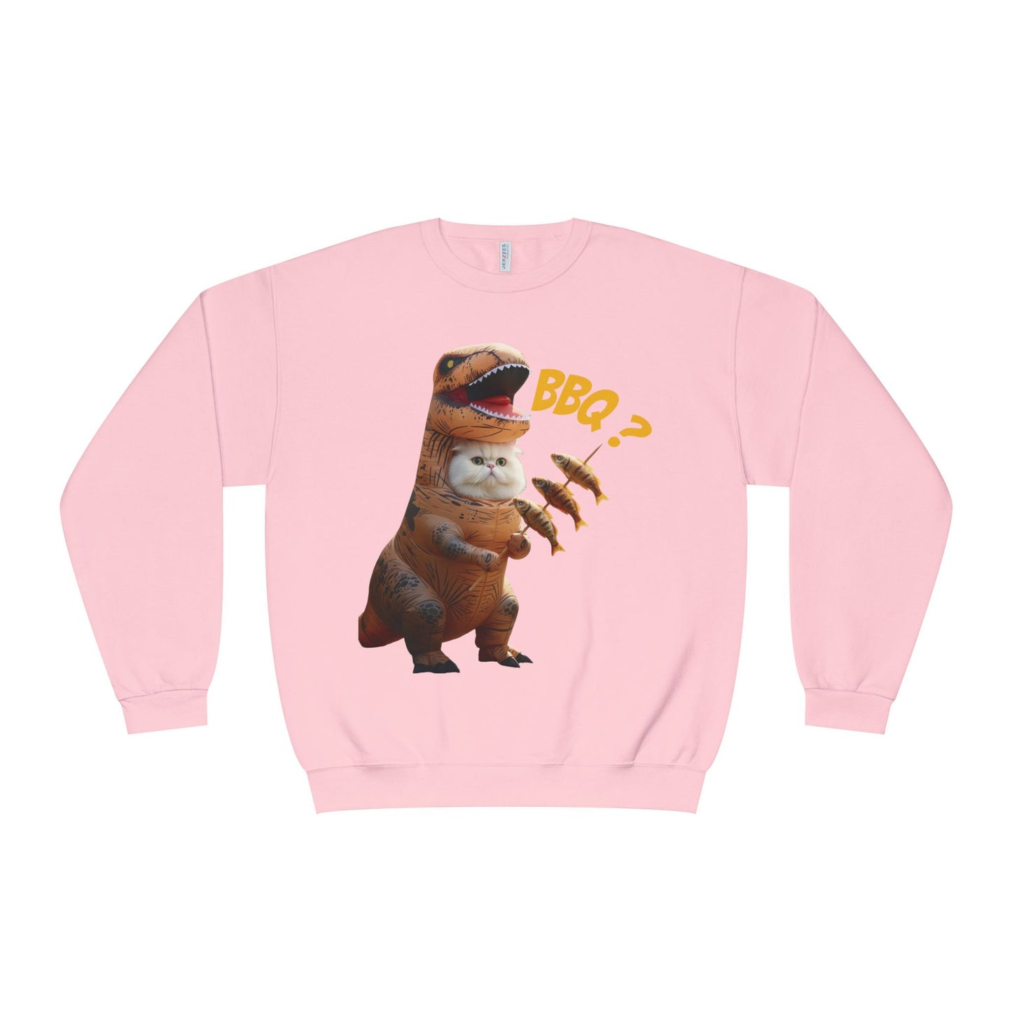 Tyrannosaurus Cat BBQ Unisex NuBlend Crewneck Sweatshirt