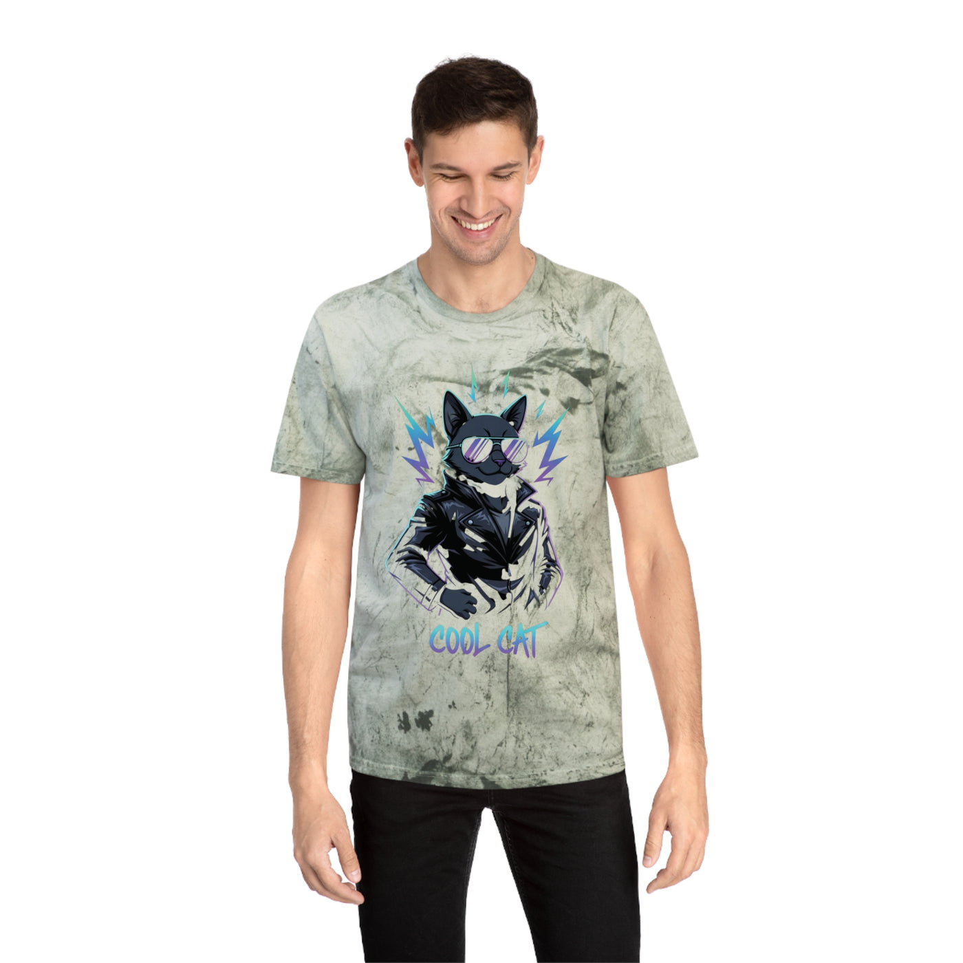 Colorful Cool Cat Unisex T-Shirt - Vibrant Graphic Tee, Gift for Cat Lovers, Casual Wear, Streetwear, Unique Style