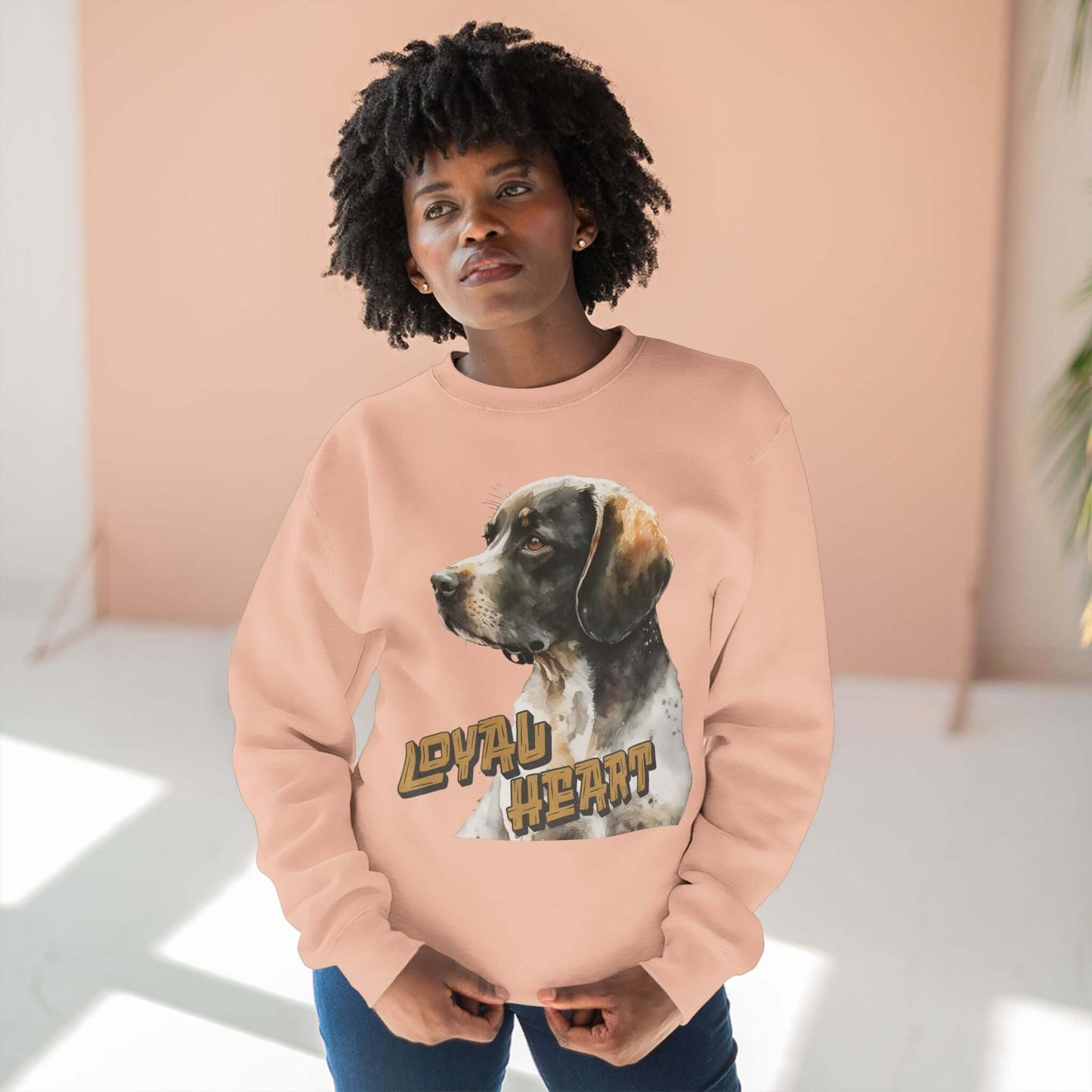 Loyal Heart Dog Lover Unisex Crewneck Sweatshirt style 4