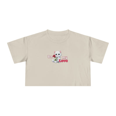 Cute Graphic Crop Tee - 'Be my Love', Women's Fashion, Gift for Animal Lovers, Casual Outfit, Summer Style, Funny Shirt