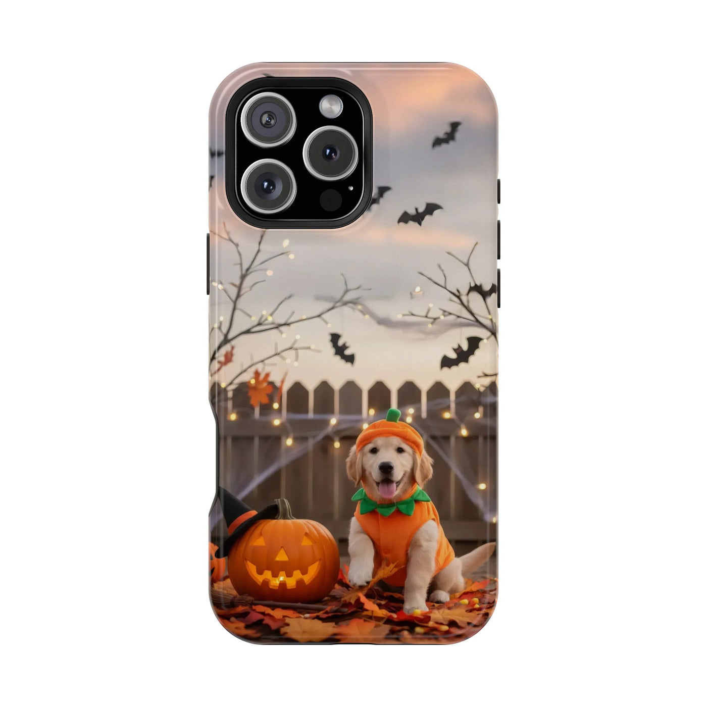 Halloween cute puppy photo style 4 Magnetic Impact-Resistant Phone Case, Cute Dog Design, Pet Owner Gift, Animal Lover Accessory, Birthday Gift for Dog Lovers