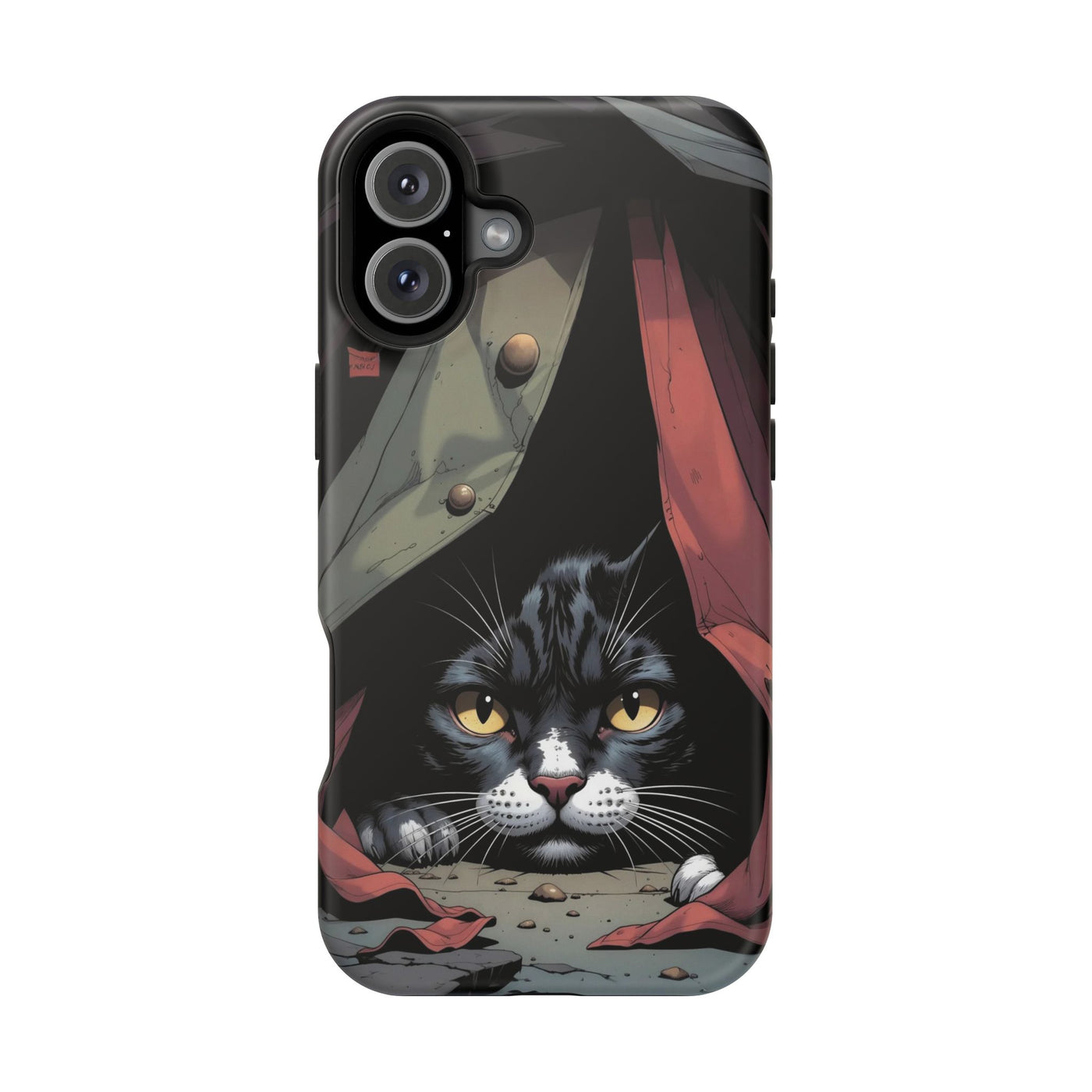 Cute Cats Magnetic Phone Case comic style 5, Cat Lover Gift, Impact-Resistant iPhone Case, Funny Pet Accessory, Unique Animal Design