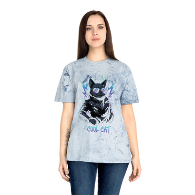Colorful Cool Cat Unisex T-Shirt - Vibrant Graphic Tee, Gift for Cat Lovers, Casual Wear, Streetwear, Unique Style