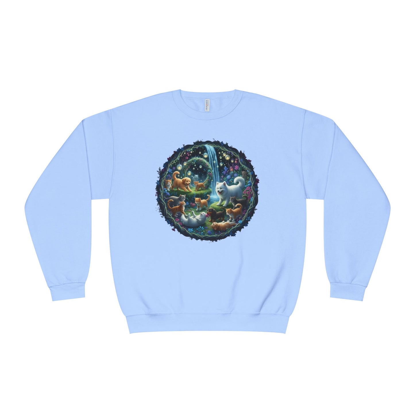 Cats & Dogs Happy Garden Unisex NuBlend Crewneck Sweatshirt style2