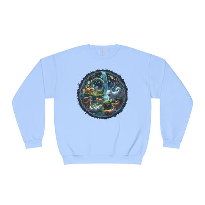 Cats & Dogs Happy Garden Unisex NuBlend Crewneck Sweatshirt style2