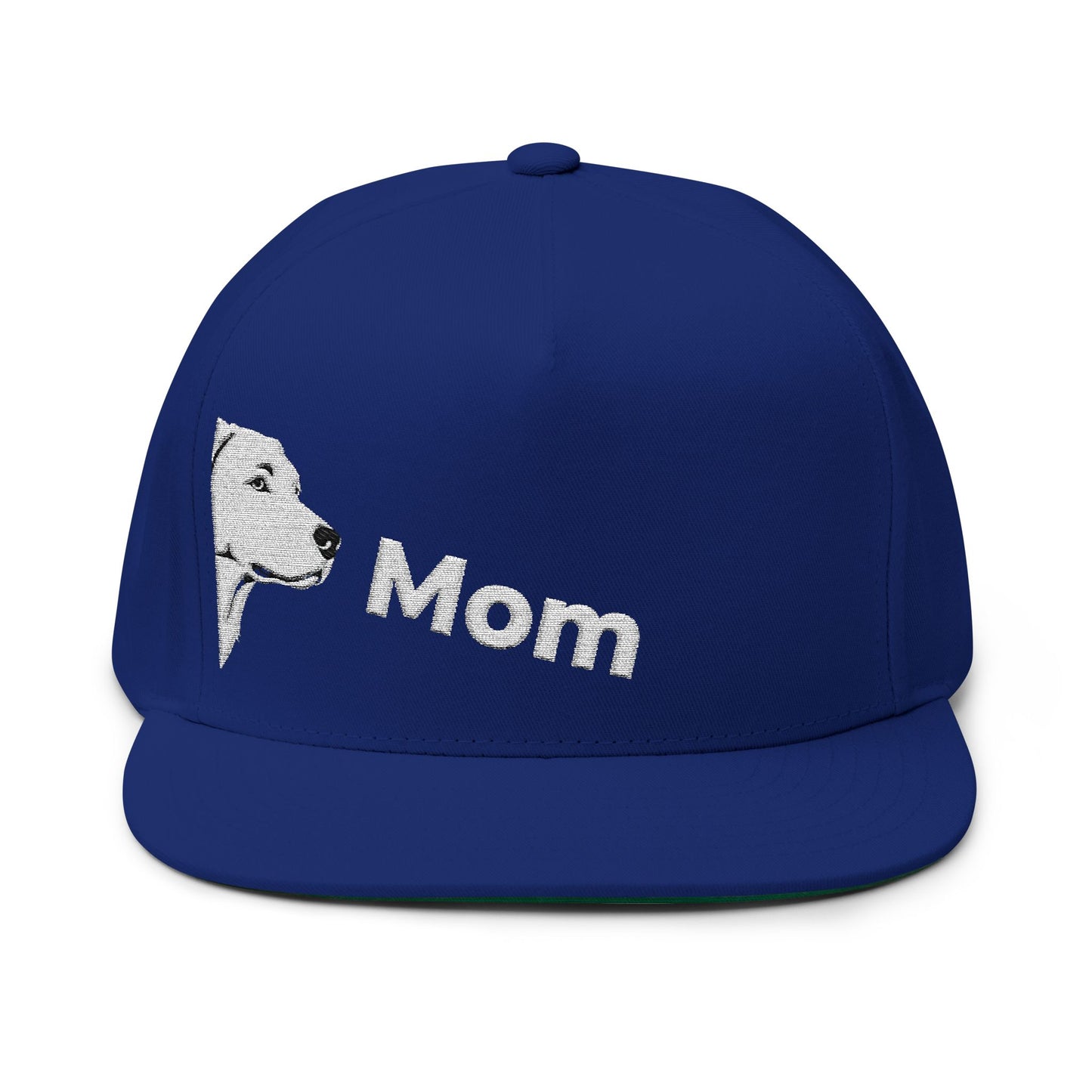 Stylish Embroidered Dog Mom Flat Bill Cap style 4