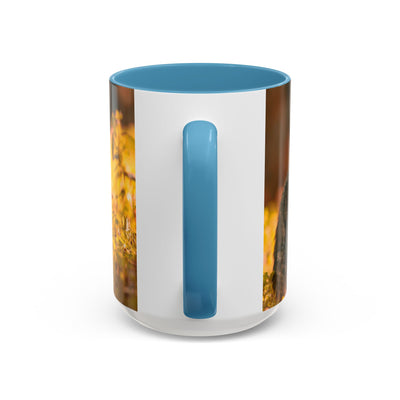 Golden Autumn Cat Coffee Mug - Cute Cat Mug, Nature Lover Gift, Cozy Kitchen Decor, Fall Drinkware, Cat Lover Gift