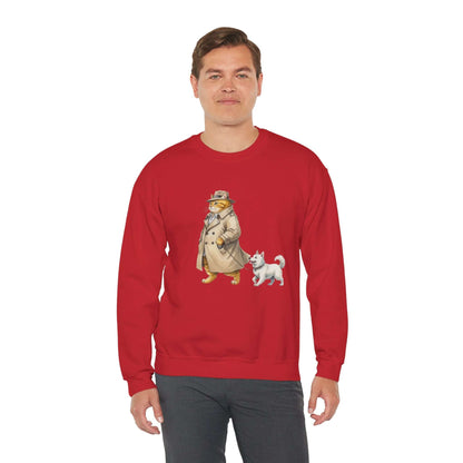 Watercolor Cat & Dog painting unisex Crewneck Sweatshirt style 2