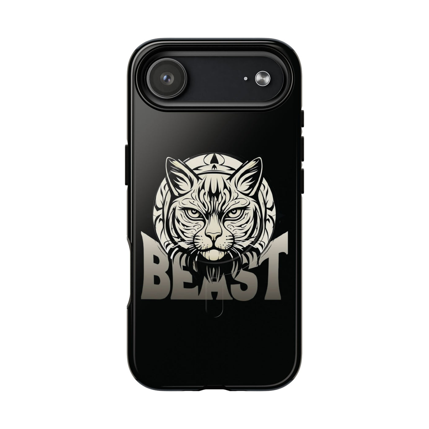Beast Cat Black Tough Magnetic iPhone 17 / 17 Air / Pro / Pro Max Protective Case support MagSafe