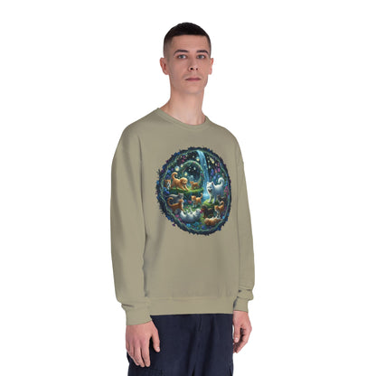 Cats & Dogs Happy Garden Unisex NuBlend Crewneck Sweatshirt style2