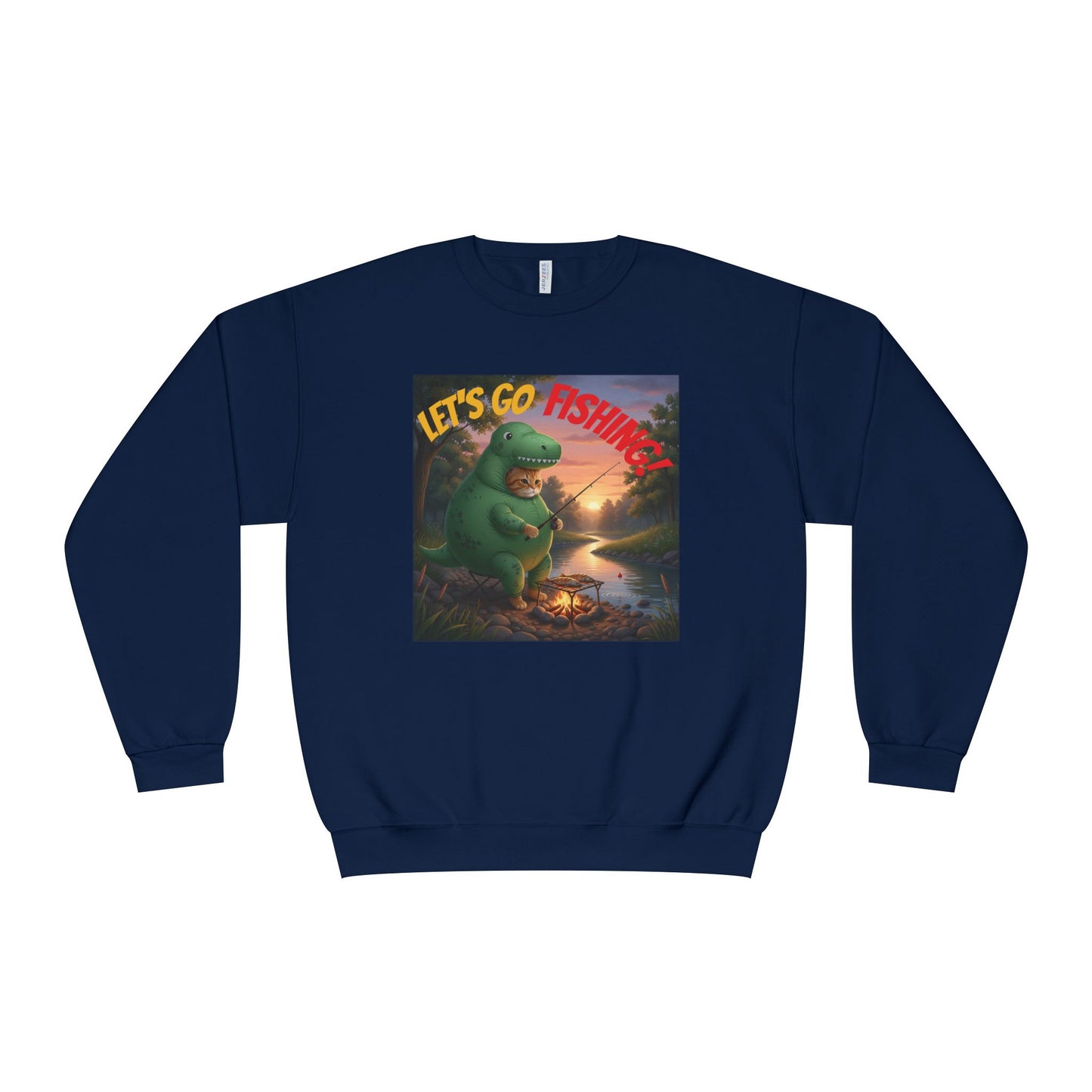 Crocodile Cat Fishing Unisex NuBlend Sweatshirt style 3
