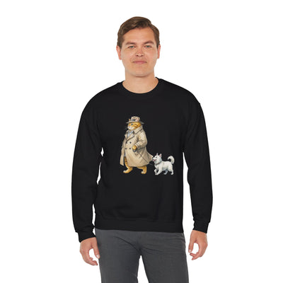 Watercolor painting style 11 Men & Women Cute Cat Pile Crewneck Sweatshirt