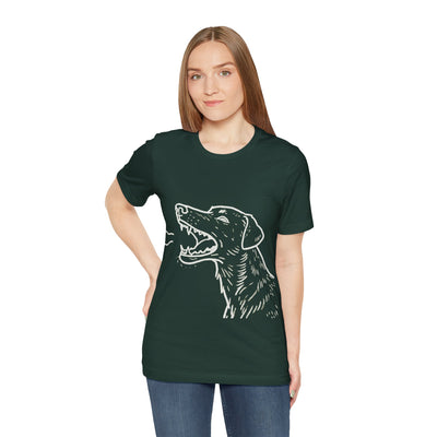 Dog Lover's Unisex Short Sleeve Tee outlined style 1 | Pet Enthusiast Shirt, Gift for Dog Lovers, Animal Lovers Apparel, Casual Wear, Fun Dog Graphic T-Shirt