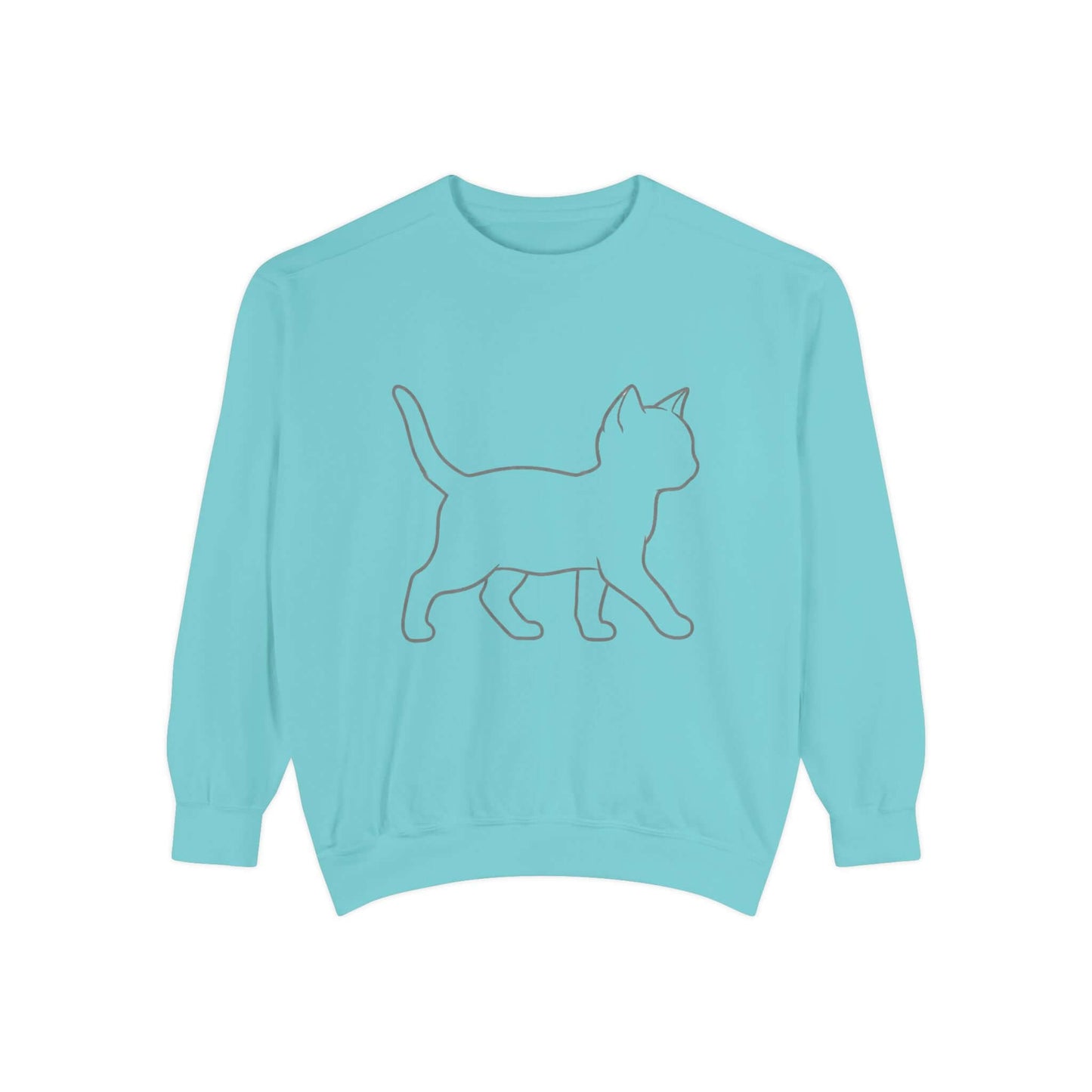 Walking Cat Shadow Cozy Graphic Unisex Crewneck Sweatshirt style 2