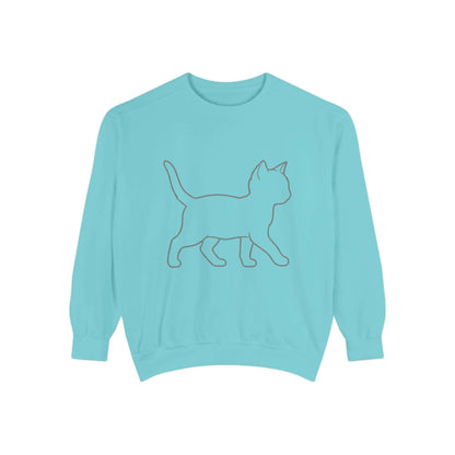 Walking Cat Shadow Cozy Graphic Unisex Crewneck Sweatshirt style 2