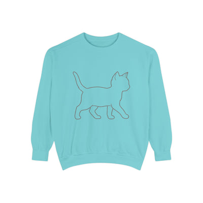 Walking Cat Shadow style 2 Cozy Graphic Unisex Crewneck Sweatshirt