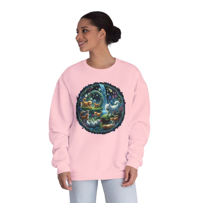 Cats & Dogs Happy Garden Unisex NuBlend® Crewneck Sweatshirt